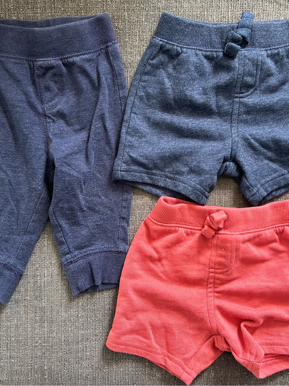 5/$25 Baby Boy Soft Knit Shorts & Pants- Navy, Red - George brand 3-6Mm